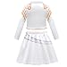 Rogkidha Girls Cute Outfits Pop Singers Clothes Fashion Stage Skirts Sets Novelty Outfit 3D Print Coat Skirt Clothing Set