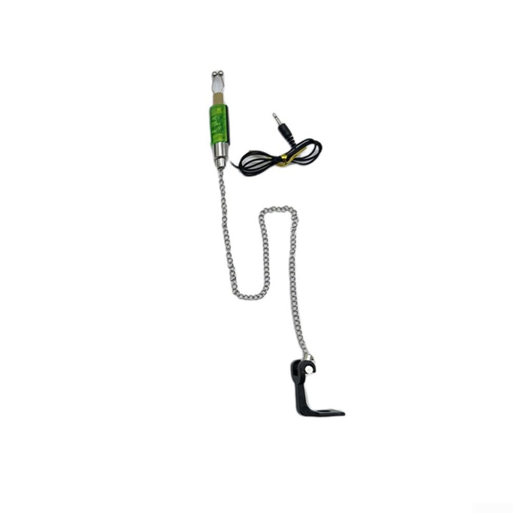 Carp Fishing Bite Alarm Set 4 LED Illuminated Bobbins with Built in Flashing Lights, Compatible with Most Bite Alarms (green)