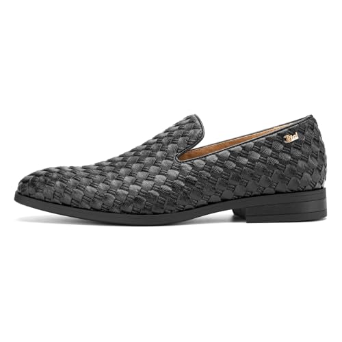 Image of JITAI Men's Dress Shoes - Casual Rubber & Leather Loafers for Men - Fashion Business Formal Wear