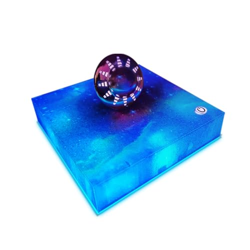 Poojaed Lampe OVNI magnétique en lévitation, rotation à 360°, affichage lumineux RVB, gadgets sympas, décoration de bureau pour bureau, maison, salle de...