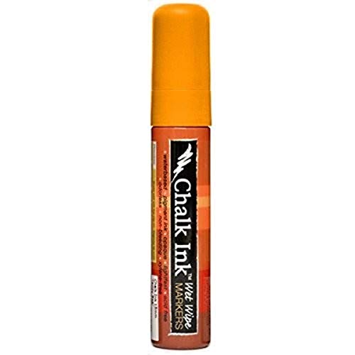Chalk Ink Bold Wet Wipe Marker, 15 mm (Candy Corn Orange)