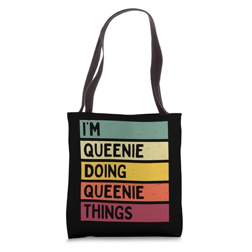 Bolsa tote con frase divertida personalizada: «I'm Queenie Doing Queenie Things» miniatura 1