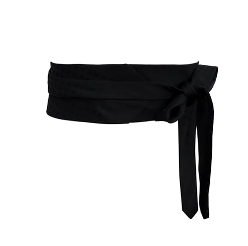 Remo Sartori - Made in Italy Women Silk Obi Wrap Neckties Belt, Solid Color, Free Size