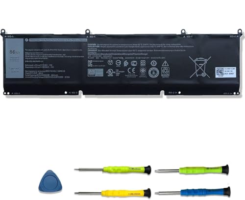 Image of 69KF2 86Wh Battery Replacement for Dell XPS 15 9500 9510 9520 G15 5510 5511 5515 5520 5521 Precision 5550 5560 5570 G5 G7 G16 Alienware M15 R3 R4 R5 R6 R7 M17 R3 R4 Inspiron 7510 7610 7620 8FCTC P87F