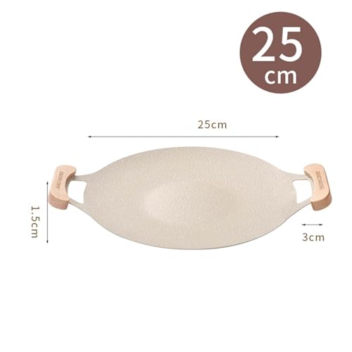 Image of Korean BBQ Grill Cookware Nonstick Griddle Grill Pan for Home Indoor Camping 25cm