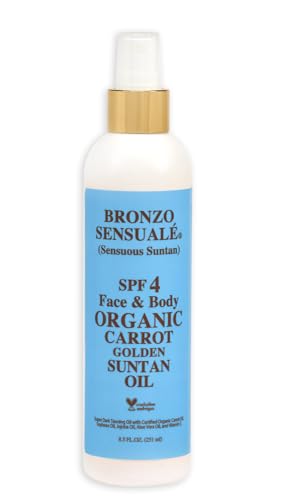 Bronzo Sensuale SPF 4 Sunscreen Deep Tanning Carrot Oil 8.5 Ounces