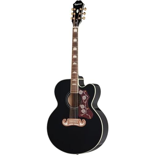 Epiphone J200 EC Studio Acoustic Electric Solid Top, Black