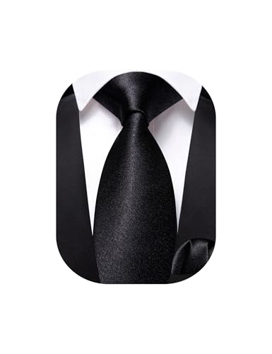 Image of Barry.Wang Boys Ties Pre-Tied Satin Solid Color Kids Tie Pocket Square Set Adjustable Formal Necktie Graduation School