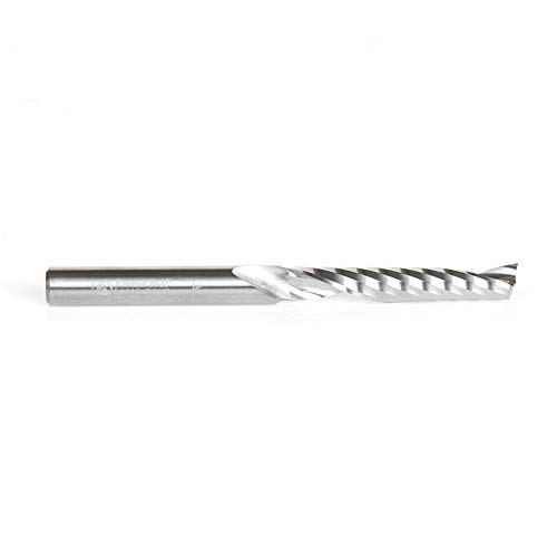 Amana Tool 43512 Solid Carbide 'O' Flute Plastic Cutting Router Bit - 1/4" Dia, 1" Cutting Length