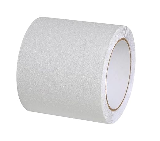 Image of ISAN Anti Skid Tape, Width 96mm (4 inch Approx.) Anti Slip Translucent /Transparent Tape for Stairs, Length 10 Mtr, 1 Pc.