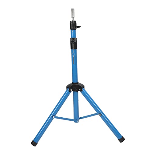 Support perruque trépied Pilipane bleu réglable en aluminium stable - 7