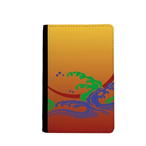 Protège-passeport motif fleurs japonaises - Étui de voyage classique 3.7x5.8" multicolore