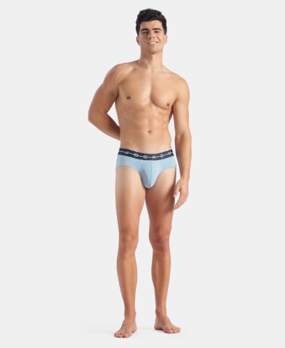 Image of Jockey NY15 Men Super Combed Cotton Elastane Stretch Solid Brief with Ultrasoft Waistband (Pack of 2)