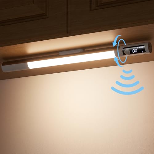 RealPlus LED Under Cabinet Lighting, Angle Adjustable Motion Sensor Light Indoor,15inch Under...