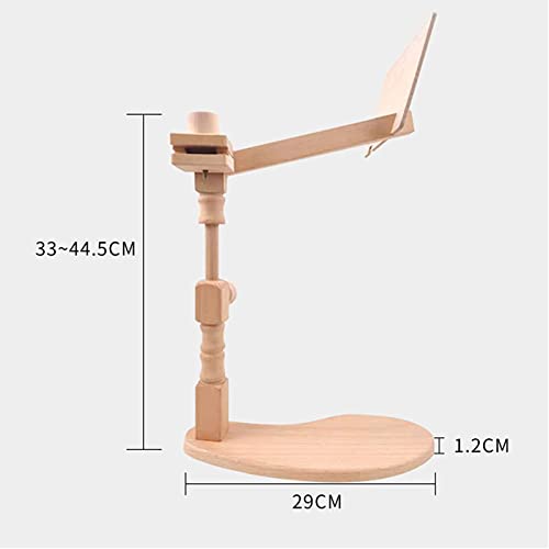 Este Soporte Ajustable de Madera para aro de Bordado, Bastidor Giratorio para Punto de Cruz, es Ideal para Manualidades, Costura y Bordado.