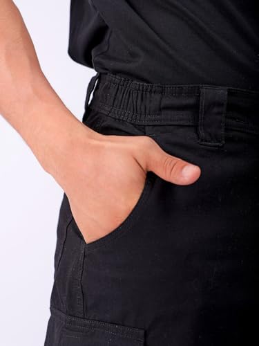 Image of The Indian Garage Co Men Relaxed Fit Solid Mid-Rise Cargos