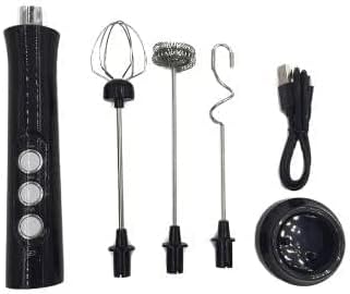 Espumador de leche  Máquina de espuma para lattes, capuchino, café, chocolate caliente, espumador de mano, mezclador de bebida de diseño ergonómico,