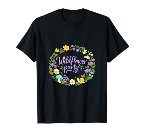 Wildflower Party Cottagecore - Corona gráfica Camiseta