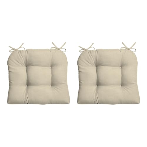 Image of Arden Indoor /Outdoor Rocking Chair Or Wicker Chair Cushion, 2-Pack, 20 x 18, Water Repellent, Rain Proof, Fade Resistant Cushion for Rocking Or Rounded Back Chair