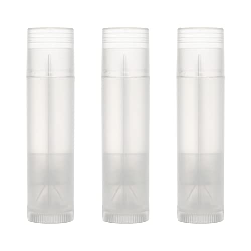 Image of nsb herbals Thermoplastic Polyurethane 5 Gm Empty Clear /Transparent Empty Chapstick /Lip Stick Tube Container for Lip Balm, Lipstick, Cosmetic and Makeup Use (Pack of 3), ?1.6 x 1.6 x 6.5 cm