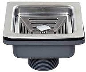 ARQUIN Square Drainer Waste Coupling for Sink With Waste Pipe