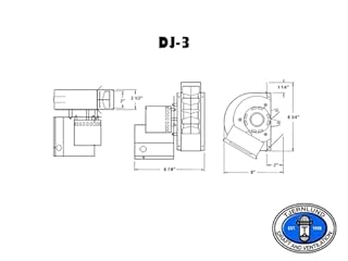 Tjernlund DJ-3 Inline Draft Inducer Fan for Vertical Vent Systems for All Fuels