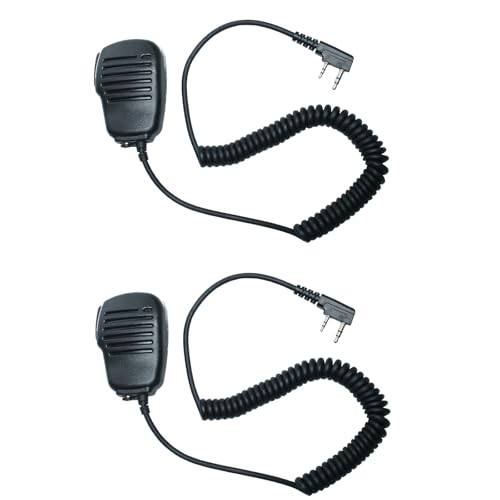 Image of Speaker Mic Handheld Microphone Compatible with Baofeng Kenwood UV-5R BF-888S BF-F8HP BF-F9 TK-3140 TK-3400 TK-3402 Walkie Talkie Two Way Radio 2Pack