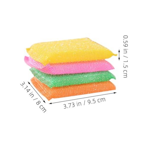 Image of CLISPEED 20pcs Multi-Purpose Scouring Pad Non-Scratch Cleaning Sponges for Pots Pans Dishes Utensils Non-Stick Cookware Kitchen Bathroom Dish Sponge, 9.50X8.00X1.50CM