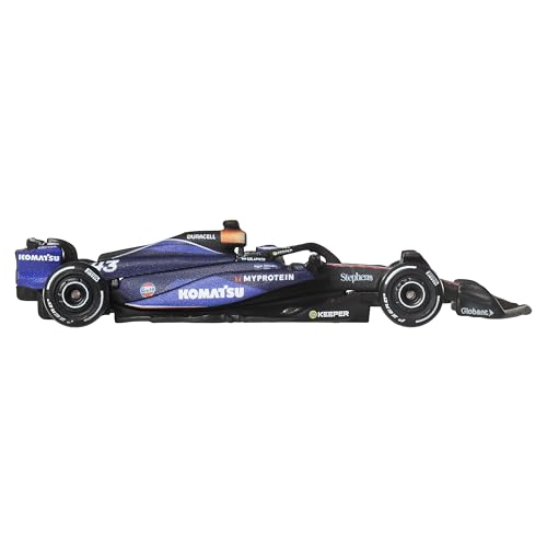 Image of Hot Wheels 1:64 Scale Formula 1 2025 Williams Racing FW46 (#43) Collectible Toy Race Car with Real Riders Tires & Metal /Metal Body & Chassis