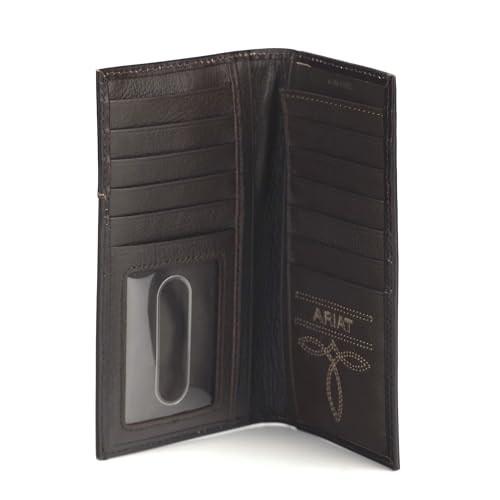 ARIAT Western Wallet Mens Rodeo Cross Filigree Medium Brown A35572444