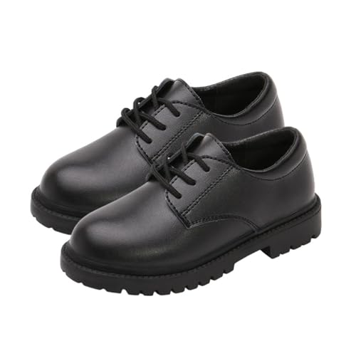 School Shoes for Boys Toddler Little Boy Girls Dress Boots Casual Boot Lace Up British Style Casual Leather Shoe