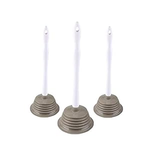 EndyAk 3-delige toiletplunjerset met ergonomische pistoolgreep – Ideaal voor het opruimen van verstopte afvoeren thuis en in commerciële omgevingen