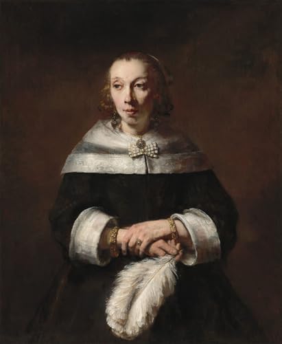 Poster Rembrandt Portrait dame à l'éventail 60x90cm SERENDIPITP