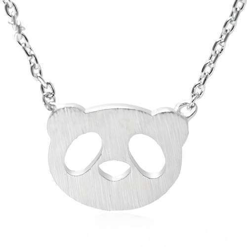 Collier panda en argent sterling 925 avec pendentif pièce de monnaie pour femme