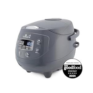 Yum Asia Panda Mini Rice Cooker With Ninja Ceramic Bowl and Advanced Fuzzy Logic (3.5 cup, 0.63 litre) 4 Rice Cooking Functions, 4 Multicooker functions, Digital LED display – 120V