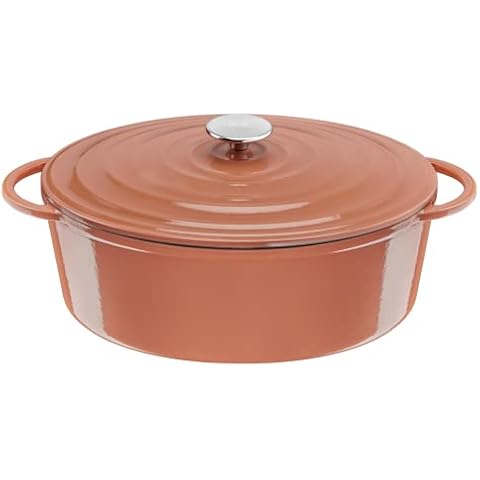 Tefal E26006 LOV Ovaler Bräter 34 cm | wiedergewonnenes Gusseisen | optimale Wärmespeicherung | für alle Herdarten | induktionsgeeignet | backofengeeignet bis 250°C Cover