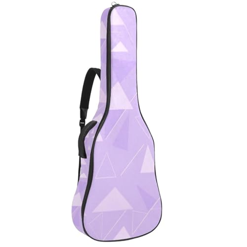 Sac pour guitare acoustique universel violet géométrique de 42.9 pouces étanche avec poches