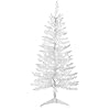 4ft artificial full christmas tree with lights not pre lit artificial mini christmas tree 50 lights small tree for home office party decoration indoor outdoor white tinsel  urban country home decor