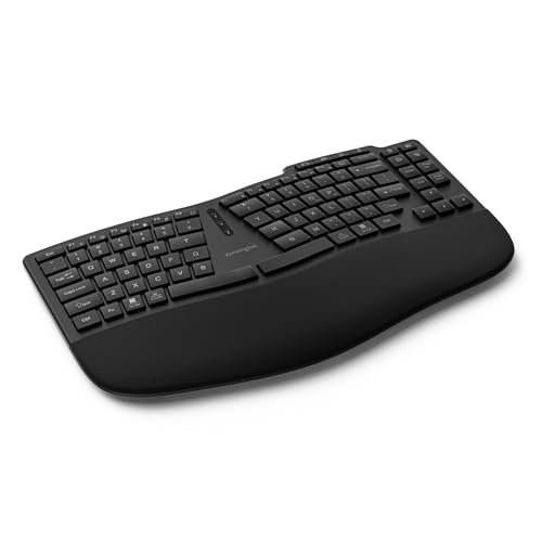 Kensington Pro Fit Ergo KB675 EQ, QWERTY, 2.4GHz Bluetooth, Wireless, Rechargeable TKL Keyboard, Compatible with Windows and macOS, Composed of 43% Post-Consumer Recycled Content (K75491UK) Kensington Pro Fit Ergo KB675 EQ, QWERTY, 2.4GHz Bluetooth, Wireless, Rechargeable TKL Keyboard, Compatible with Windows and macOS, Composed of 43% Post-Consumer Recycled Content (K75491UK)
