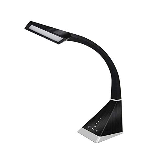 Touch verstellbar schwarz LED-Schreibtischlampe, einzigartig moderne Beleuchtung entworfen, 5-stufige Dimmen, Wohnzimmer Schlafzimmer Bücherregal Kommode Couchtisch Cover