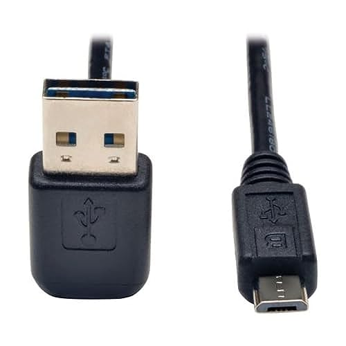 Tripp Lite 6ft USB 2.0 High Speed Cable Reversible Up/Down Angle A to Micro B M/M 6' - USB cable - Micro-USB Type B (M) to USB (
