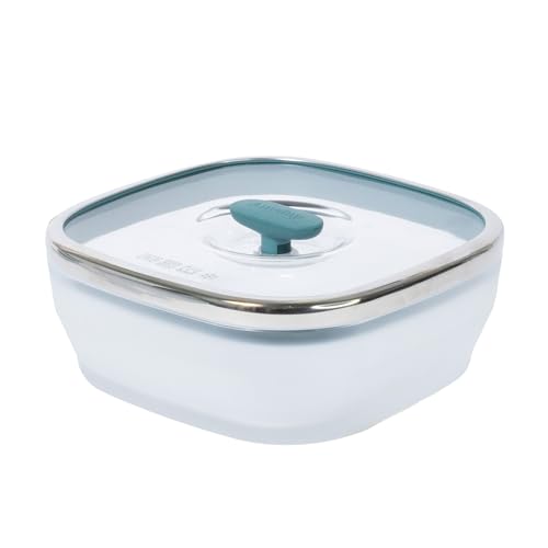 Anyday 5.5-Cup Square Glass Food Storage with Glass Lid | Plastic-Free Meal Prep...