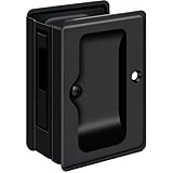 Pocket Door Hardware, Solid Brass, black HD Pocket Lock, Adjustable, 3 1/4