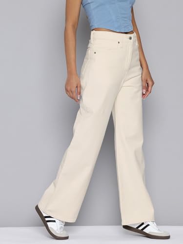 Image of Women's High Waist Denim Jeans | Straight, Relaxed, Wide Leg & Baggy Fit | High Rise Loose Oversized Denim Pants for Women | Comfortable Casual Everyday Wear | Oversized Woman baggys