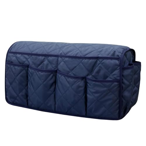 Bolsa de almacenamiento para reposabrazos de sofá - Organizador para reposabrazos de algodón acolchado, 14 bolsillos | Organizador para silla para mando a distancia, teléfono, tableta, revistas