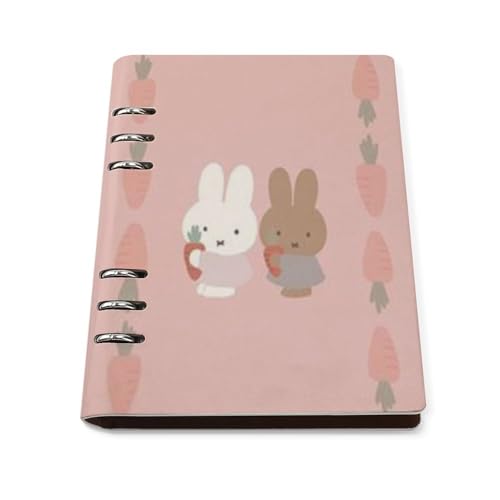 ミッフィー システム手帳 A5 日記帳 メモ帳 ビジネス かわいい 可愛い 防水 高級PUレザー ノート 6穴リング オフィス用品 文房具 入学 新学期 進学 卒業記念品 プレゼント ギフト 贈り物