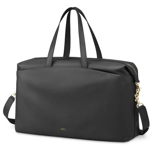 Kattee Weekender Bags for Women Leather Travel Bags for Women Duffle Overnight Duffel Carry on Large Tote Bag