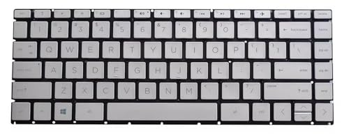 �����p FOR HP 14s-dk0000 14s-dk0100AU 14s-dk1060AU �i�V���o�[�j �݊����̂�������L�[�{�[�h