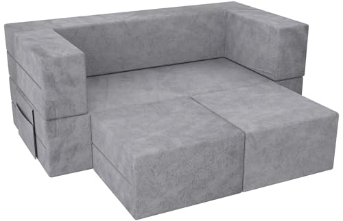 BIERUM Kids Couch, 6PCS Modular Kids Play Chair with Blanket, Kid Sofa for Playroom & Indoor, Convertible Toddler Cushions for Girls and Boys