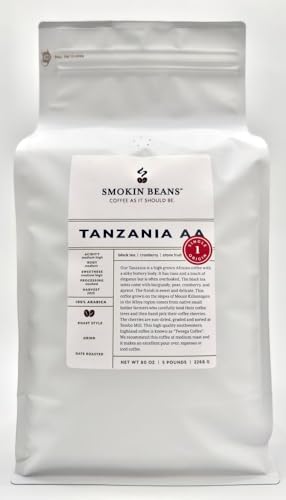 Smokin Beans Café en Grano Tanzania AA 5 lb miniatura 1